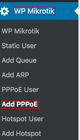 WP Mikrotik PPP tab